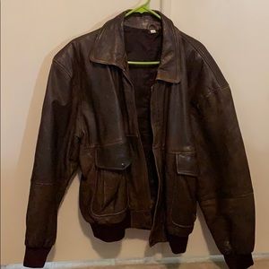 Vintage Leather Brown Jacket